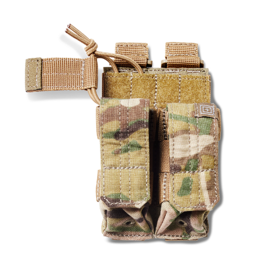 PORTA CARREGADOR DUPLO PISTOLA C/ BUNGEE MULTICAM