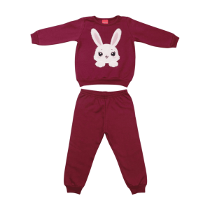 Agasalho Feminino Coelho Bordado em Pelúcia 60186 – Kely Kety