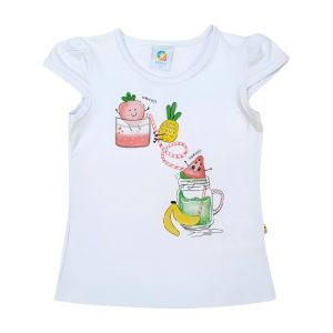 Blusa Manga Curta Estampada Frutas 42752 – Alenice