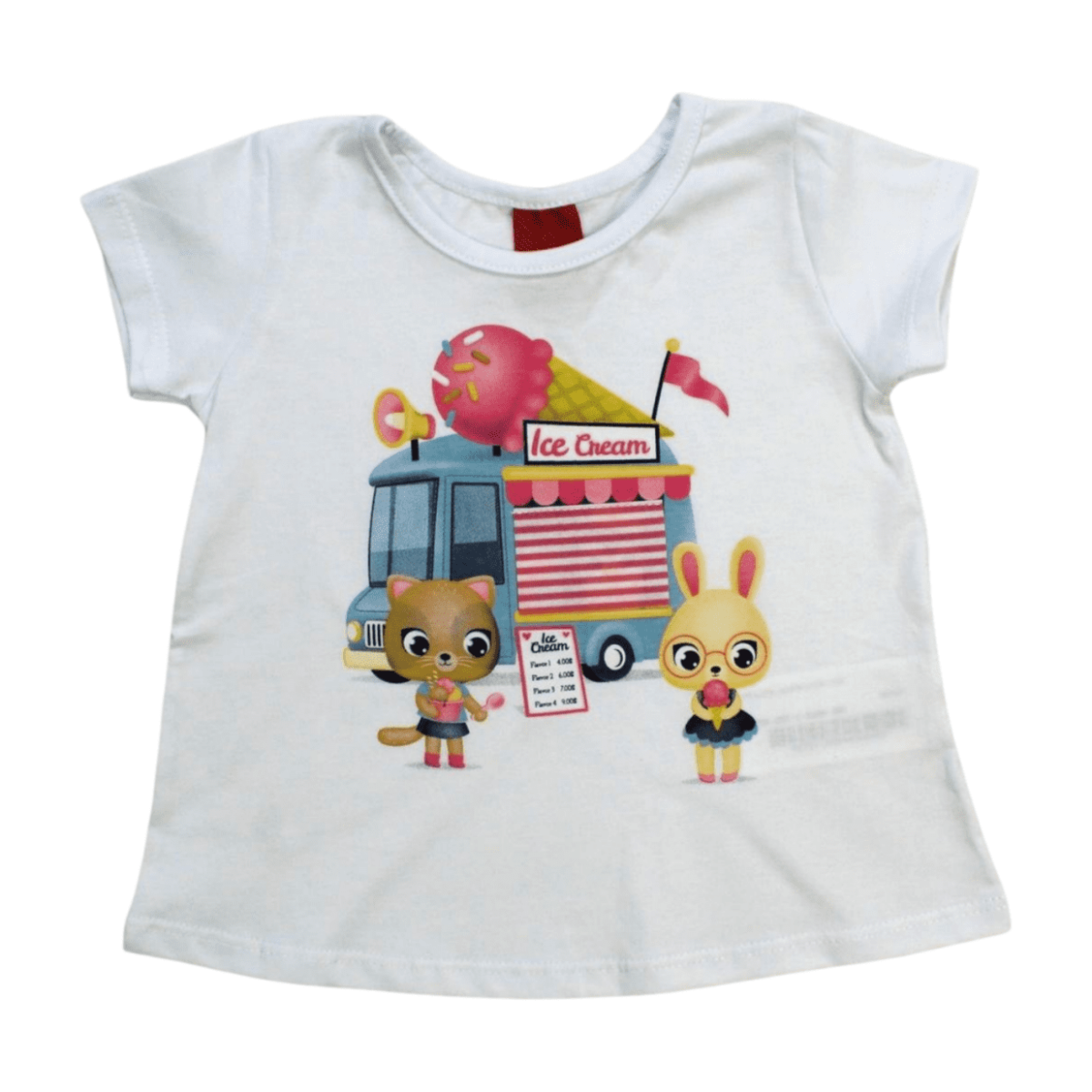 Blusa Manga Curta Estampada Ice Cream 1000186 – Kyly - Image 2