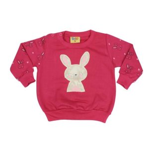 Blusa Moletom Feminina Aplique Coelho Pelúcia 9112-1 – Rolú