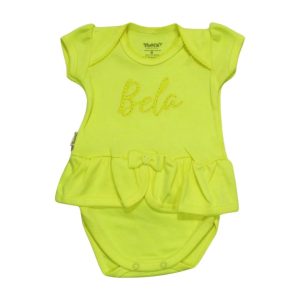Body Manga Curta com Saia Bordado Bela 3409  – Yuk´s