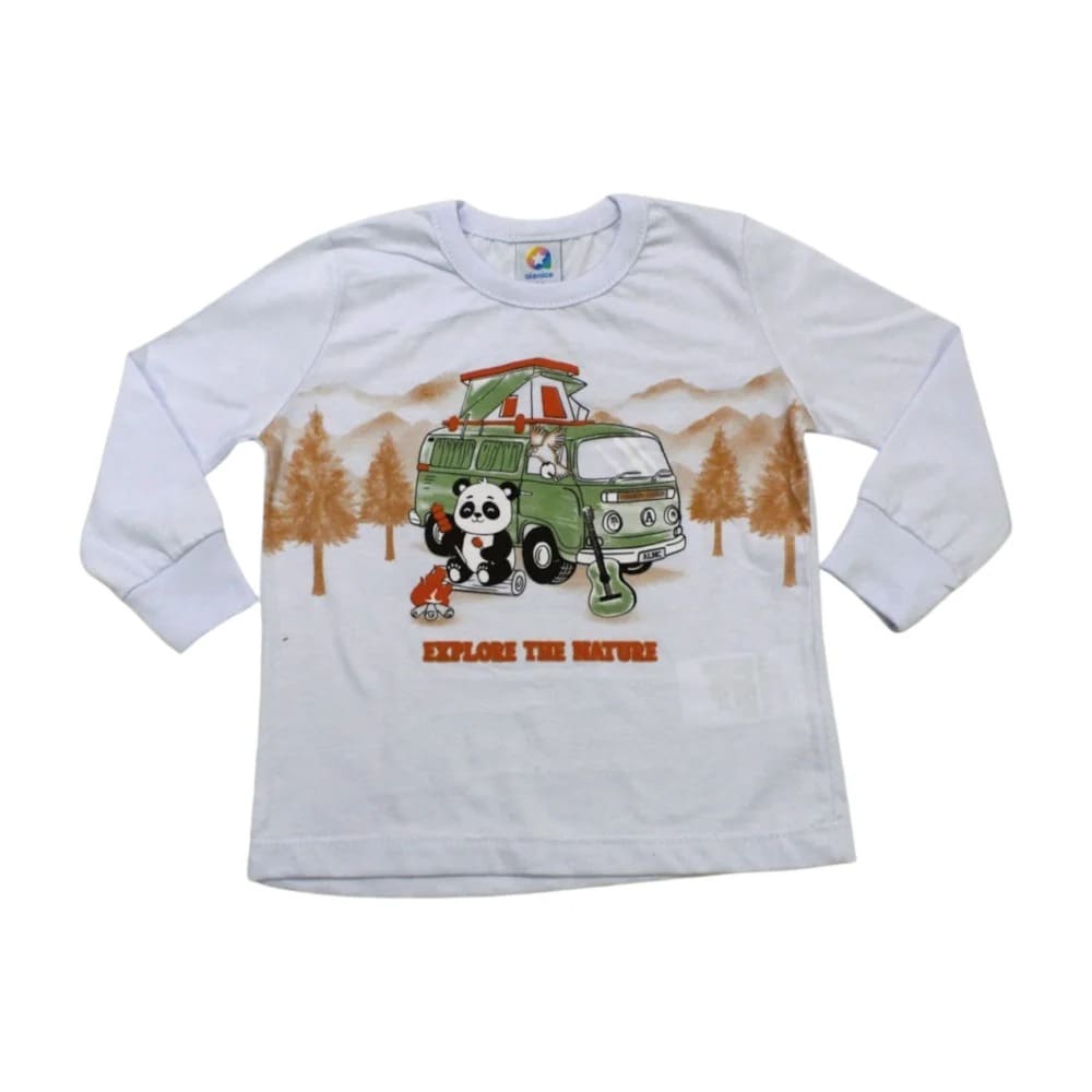 Camiseta Manga Longa Estampa Panda 70265 – Alenice - Image 2