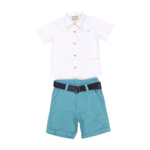 Conjunto Camisa em Tricoline e Bermuda de Linho 14185 – Milon