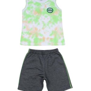 Conjunto Masculino Regata Tie Dye e Bermuda Moletinho 18433 – Abrange