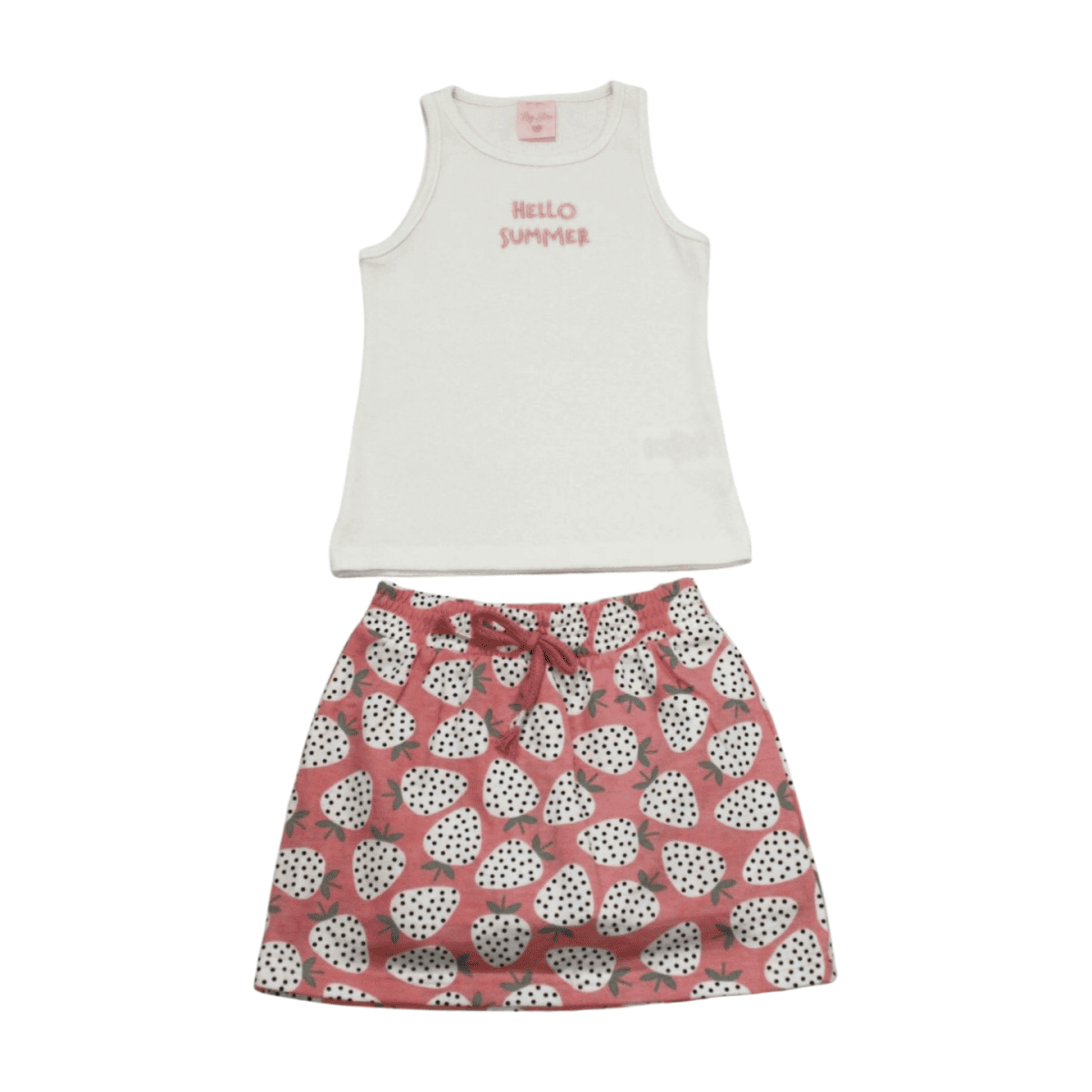 Conjunto Feminino Blusa e Saia Estampada Morango 8140 – By Gus - Image 2