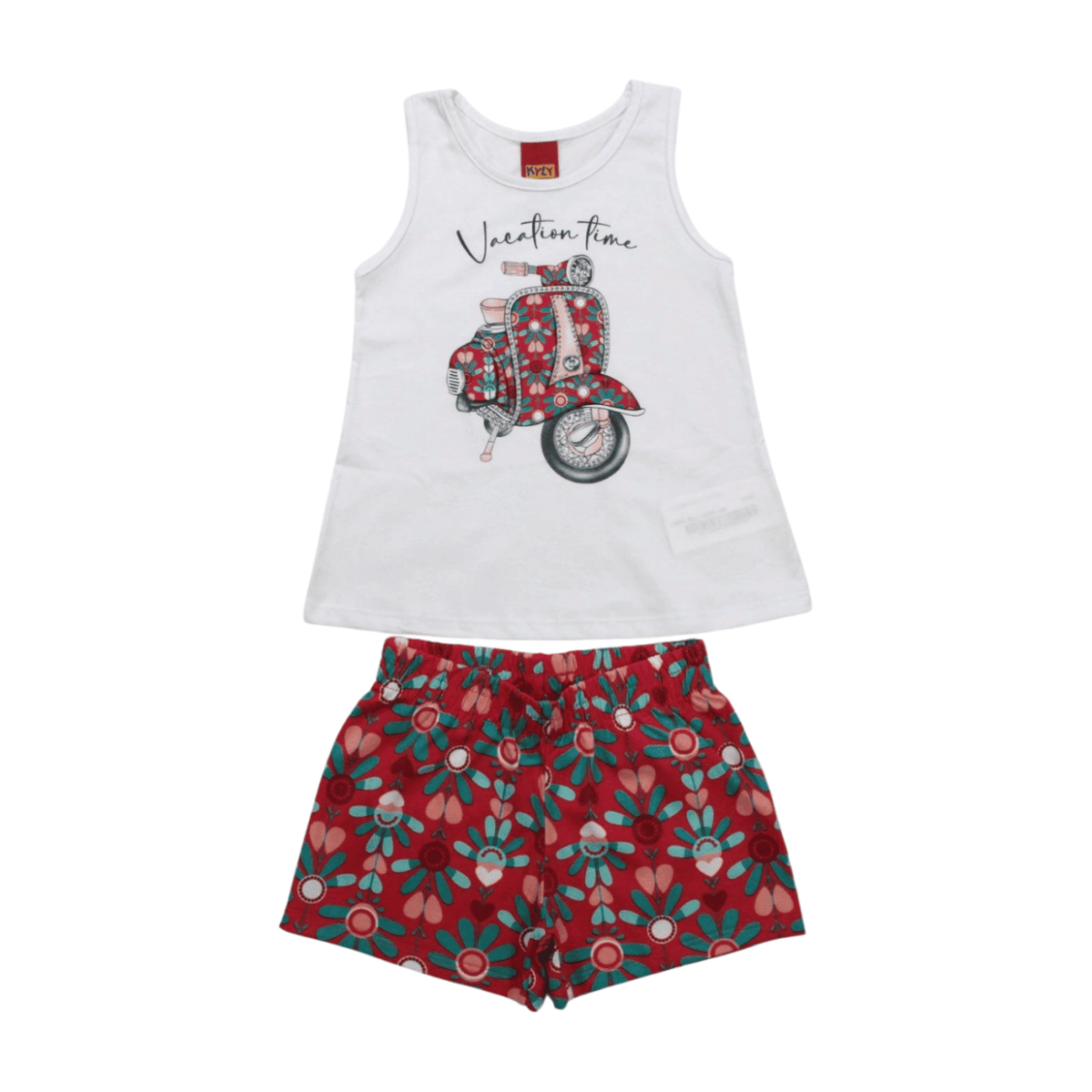Conjunto Feminino Blusa Estampa Moto e Shorts 1000234 – Kyly