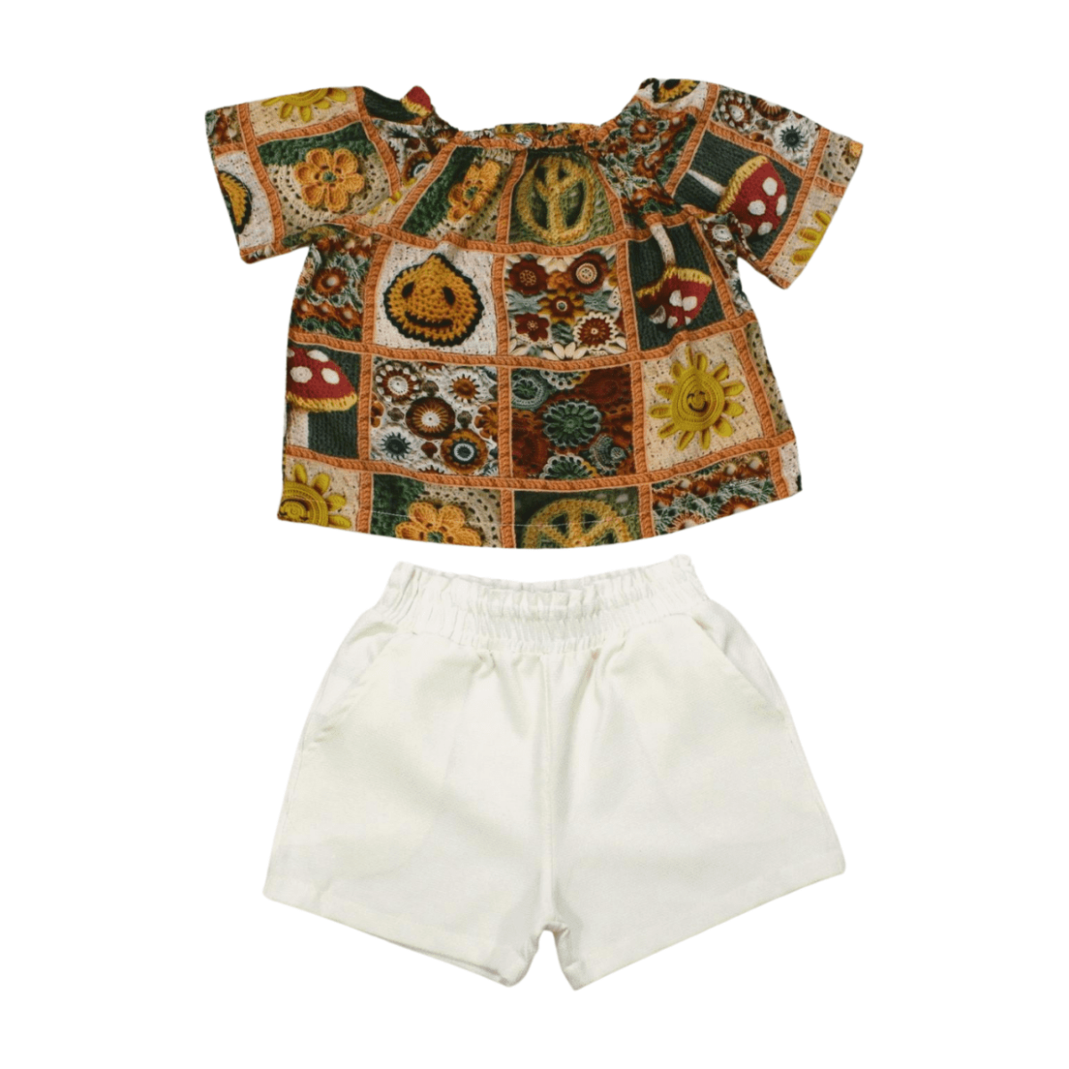 Conjunto Feminino Blusa Estampada e Shorts Tecido 385710 – Vrasalon - Image 2