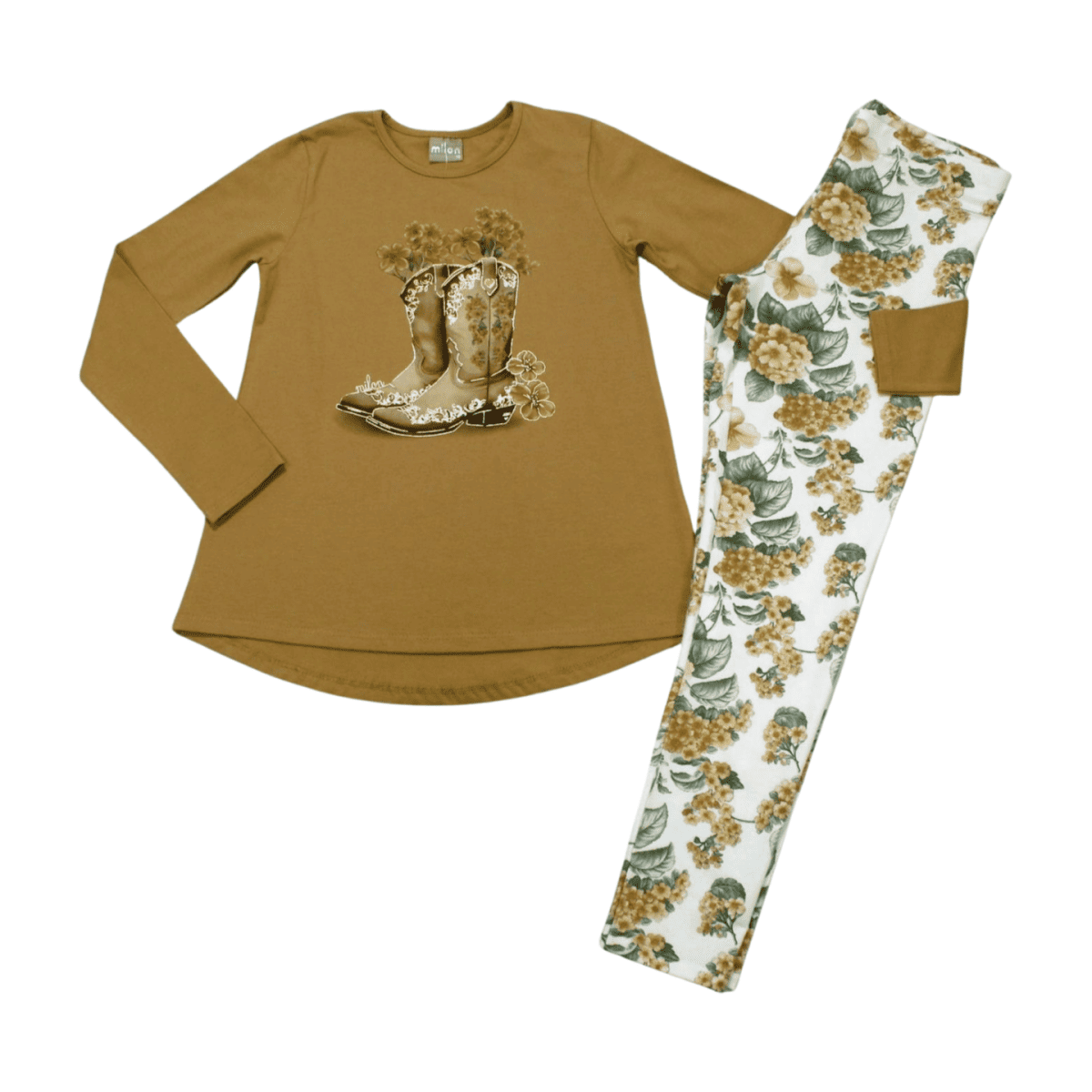 Conjunto Longo Feminino Blusa e Legging Floral 2000790 – Milon - Image 2