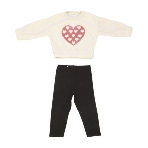 Conjunto Longo Feminino Blusa Pelúcia Coração e Legging 231764 – Elian