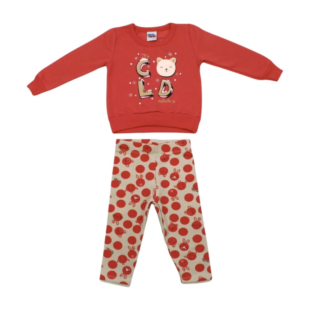 Conjunto Longo Feminino Blusão Moletom Cold e Legging 12231 – Kiko - Image 2