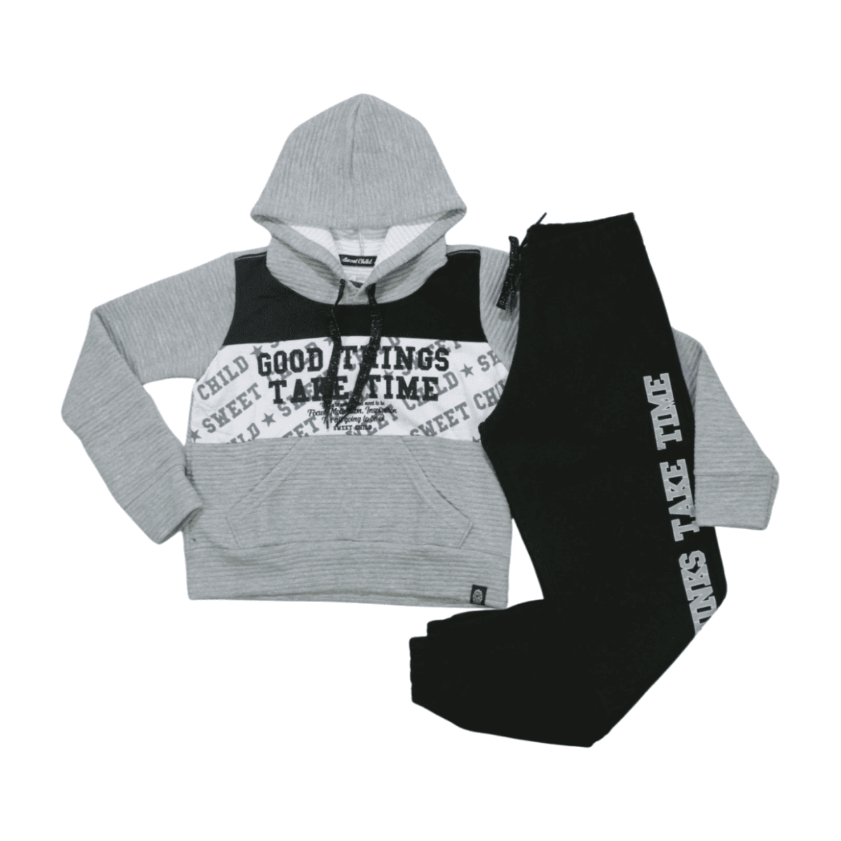 Conjunto Longo Feminino Estampado Good Things com Capuz 23567 – Marô