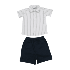Conjunto Masculino Camisa Listrada e Bermuda Sarja 385494 – Vrasalon