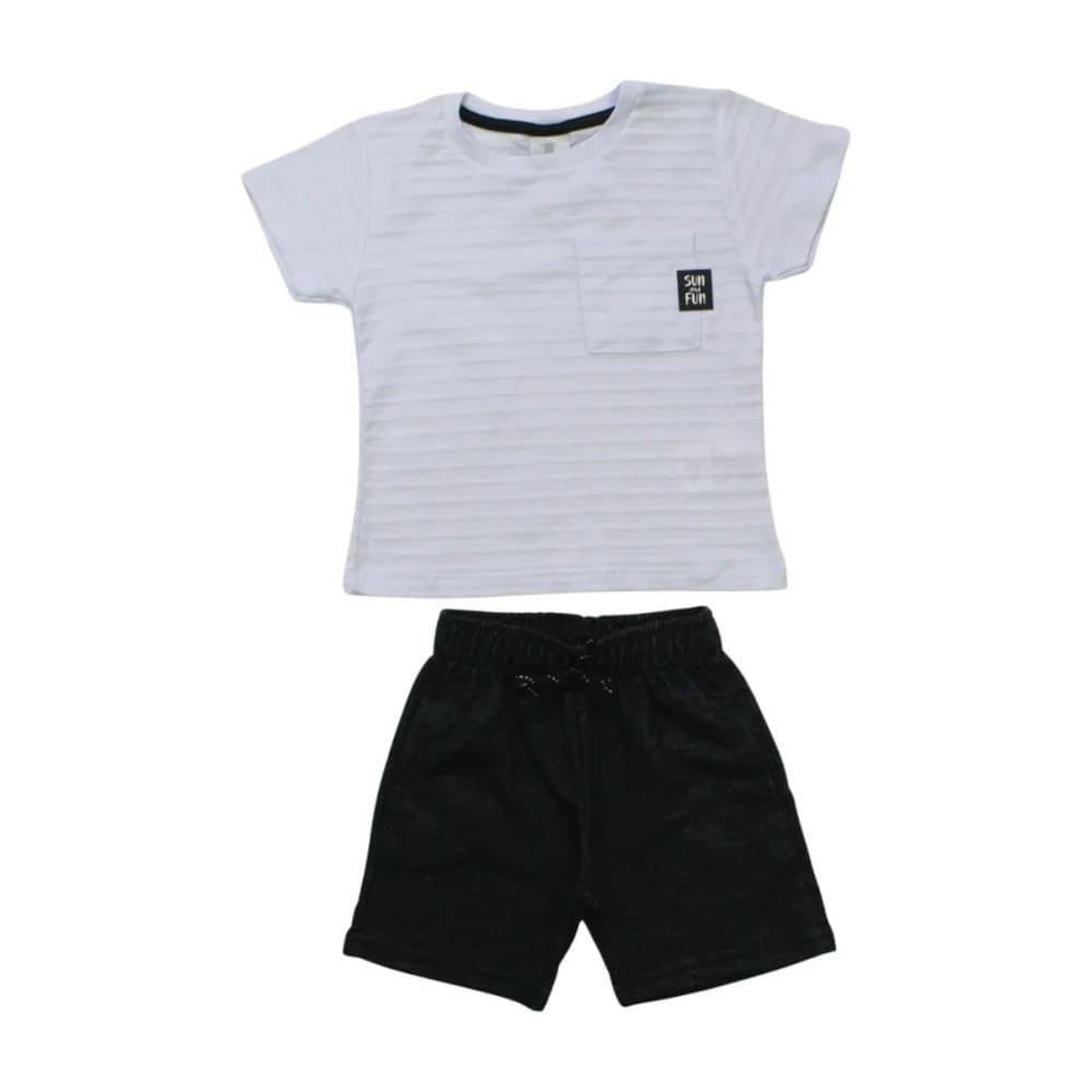 Conjunto Masculino Camiseta e Bermuda Moletinho com Bolso 6826 – By Gus - Image 2