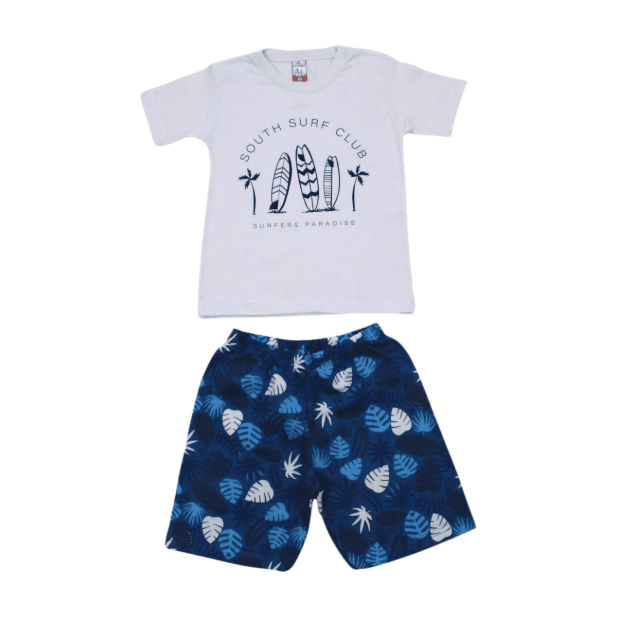 Conjunto Masculino Camiseta e Bermuda Moletinho Estampas Sortidas 3100 – Cleomara - Image 2