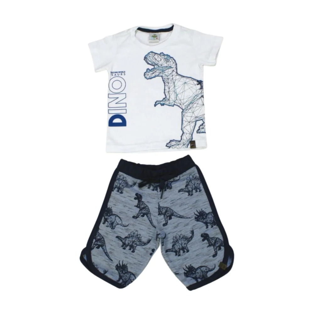 Conjunto Masculino Camiseta e Shorts Moletom Dino 11248 – Marô - Image 2