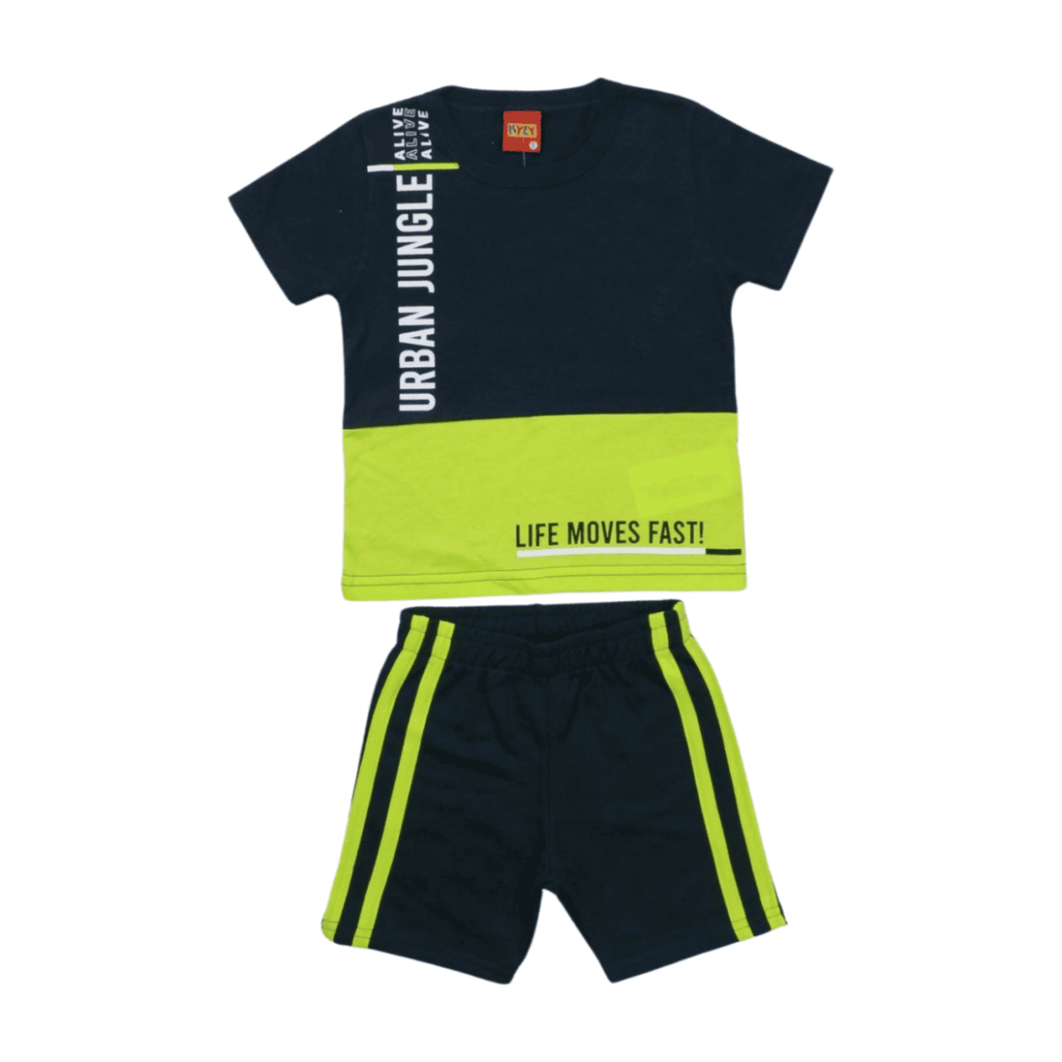 Conjunto Masculino Camiseta Estampa Urban e Bermuda Moletinho 1000387 – Kyly