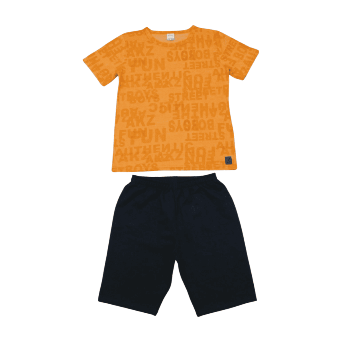 Conjunto Masculino Camiseta Estampada e Bermuda Moletinho 19255 – Alakazoo - Image 2