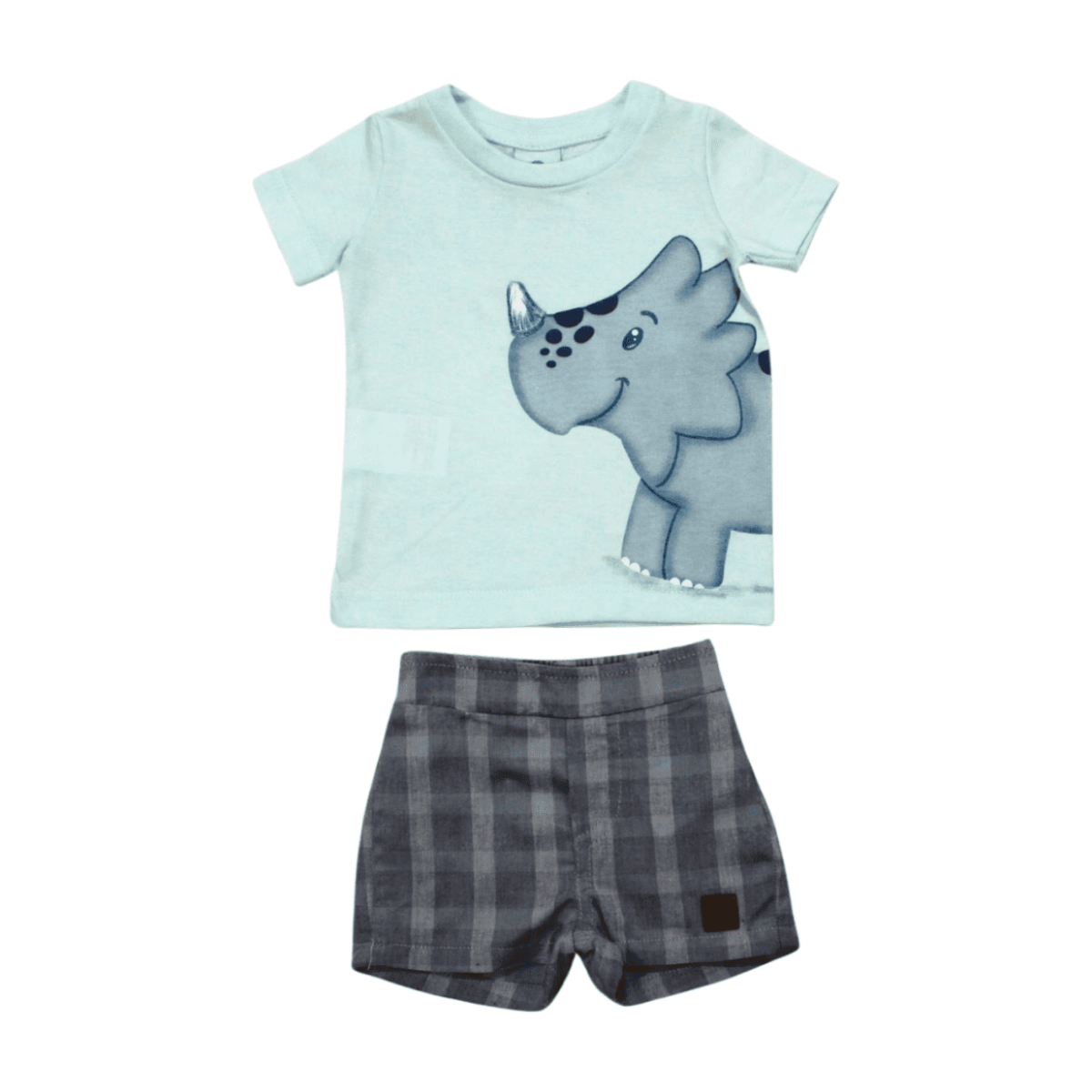 Conjunto Masculino Camiseta Rinoceronte e Bermuda Tecido 70108 – Alenice - Image 2