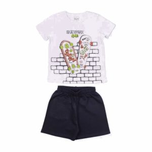 Conjunto Masculino Estampa Skate e Bermuda Moletinho 60237 – Alenice