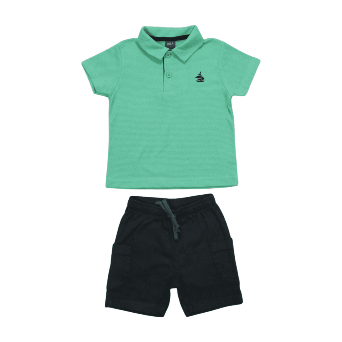 Conjunto Masculino Polo Barco Bordado e Bermuda Sarja 04137 – Dila - Image 2