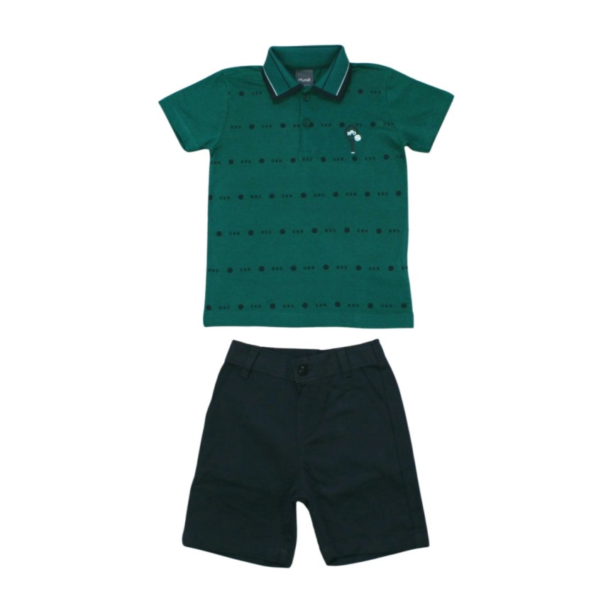 Conjunto Masculino Polo e Bermuda Sarja 41861 – Brandili Mundi