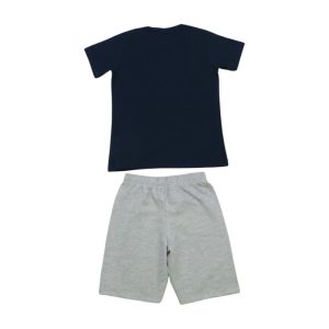 Conjunto Masculino Regata Estampa Dino e Bermuda Moletinho 51378 – Rei Rex