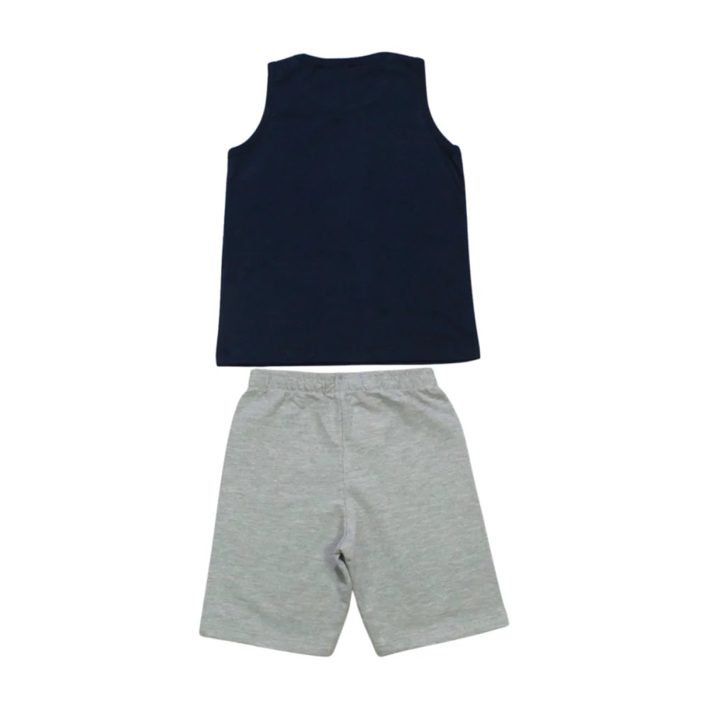 Conjunto Masculino Regata Estampa Game Over e Bermuda Moletinho 51802 – Rei Rex - Image 2