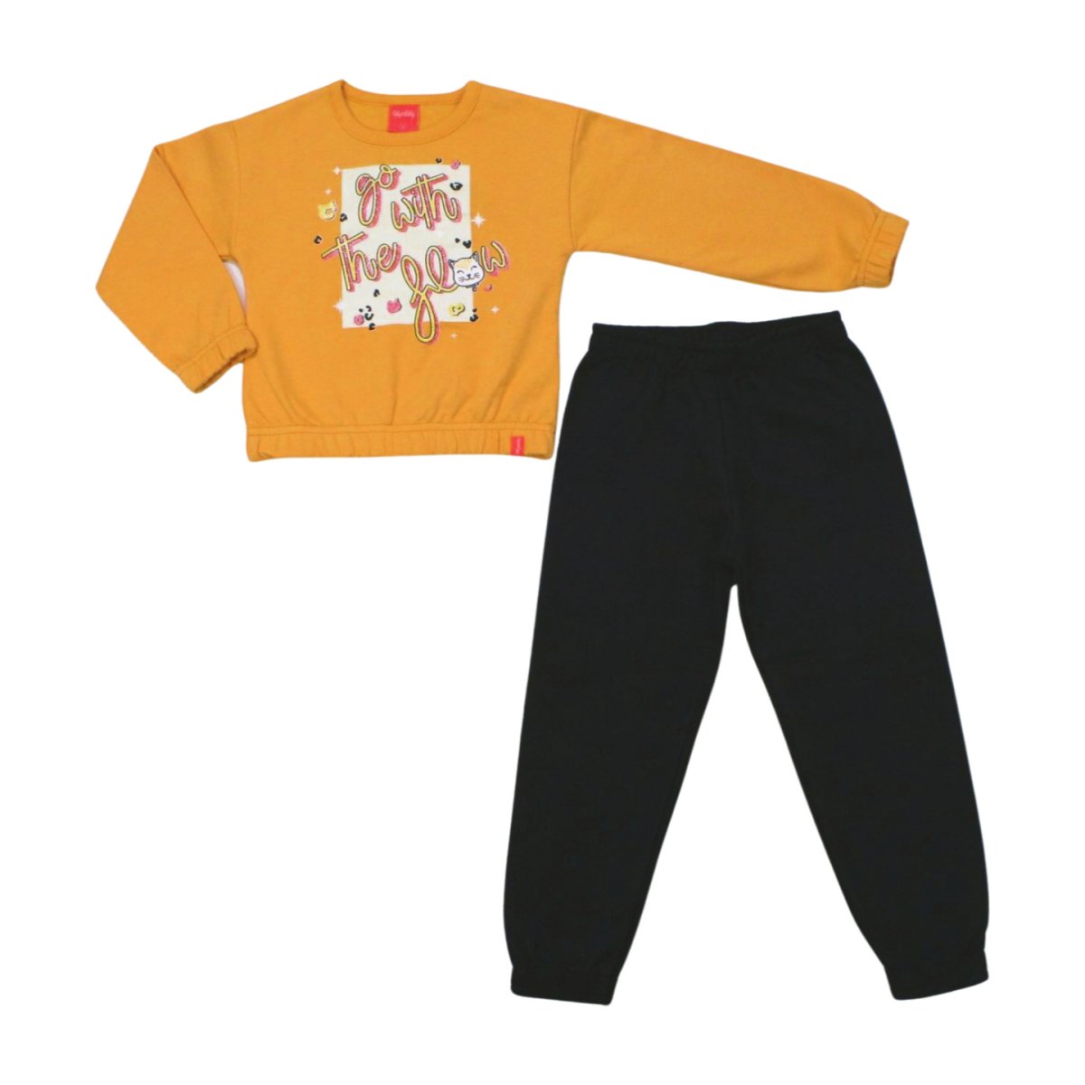 Conjunto Moletom Feminino com Glitter Gato 60469 – Kely kety - Image 2