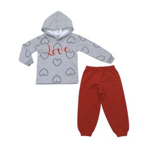 Conjunto Moletom Feminino Love Bordado 24517 – Leb