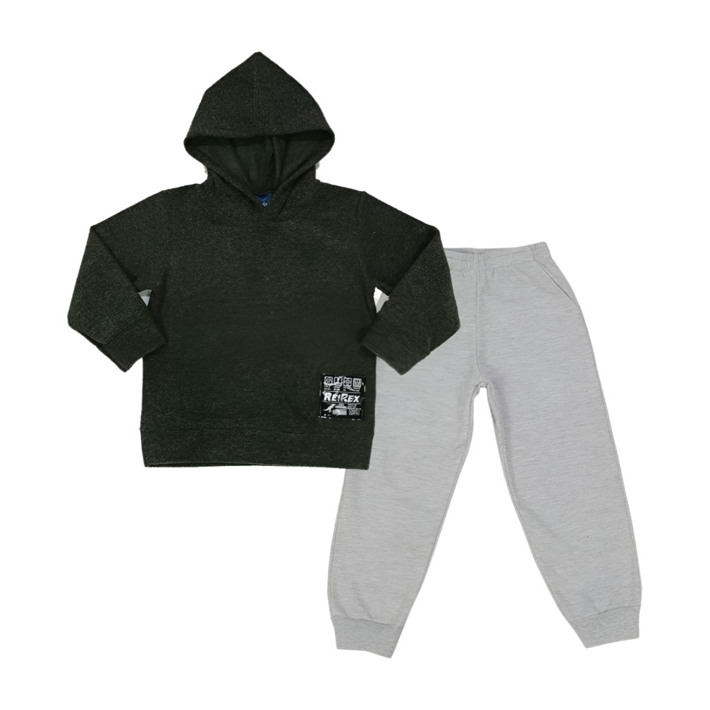 Conjunto Moletom Masculino com Capuz Bouclê 62733 – Rei Rex - Image 2
