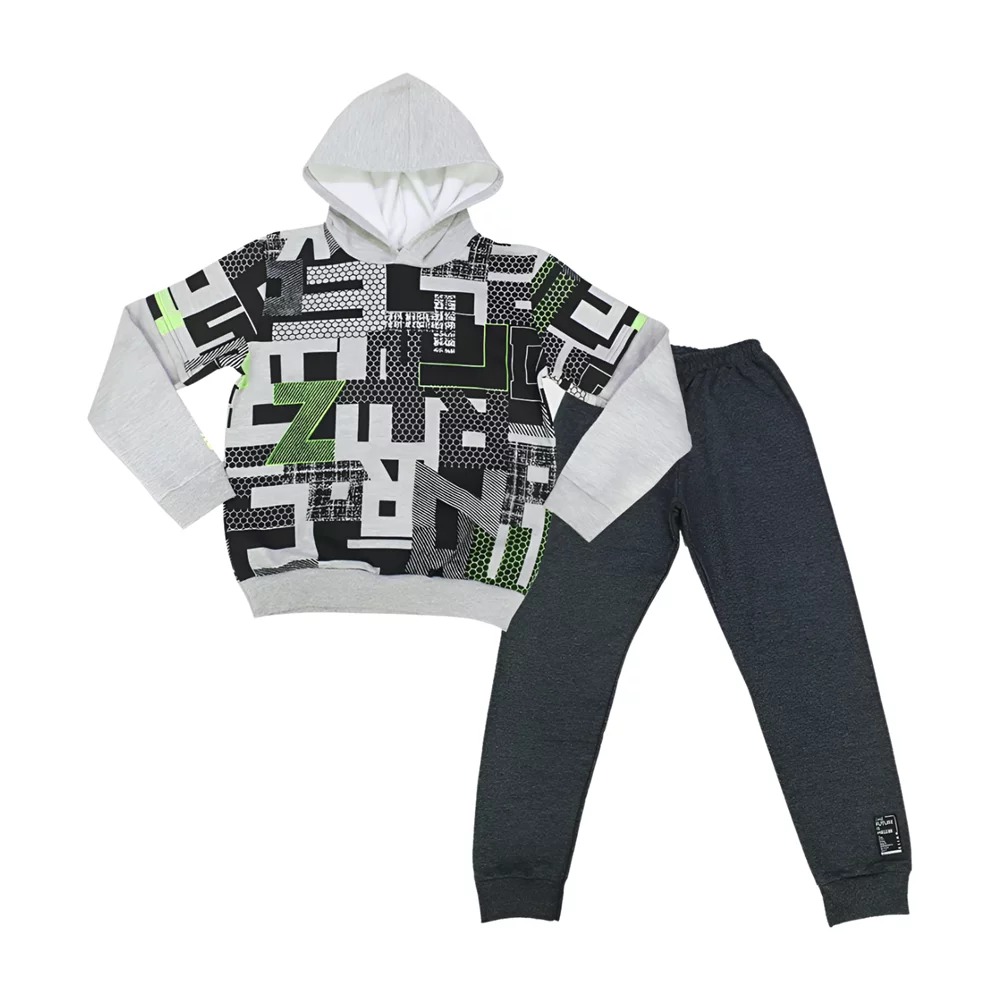 Conjunto Moletom Masculino com Manga Sobreposta e Capuz 241177 – Elian - Image 2