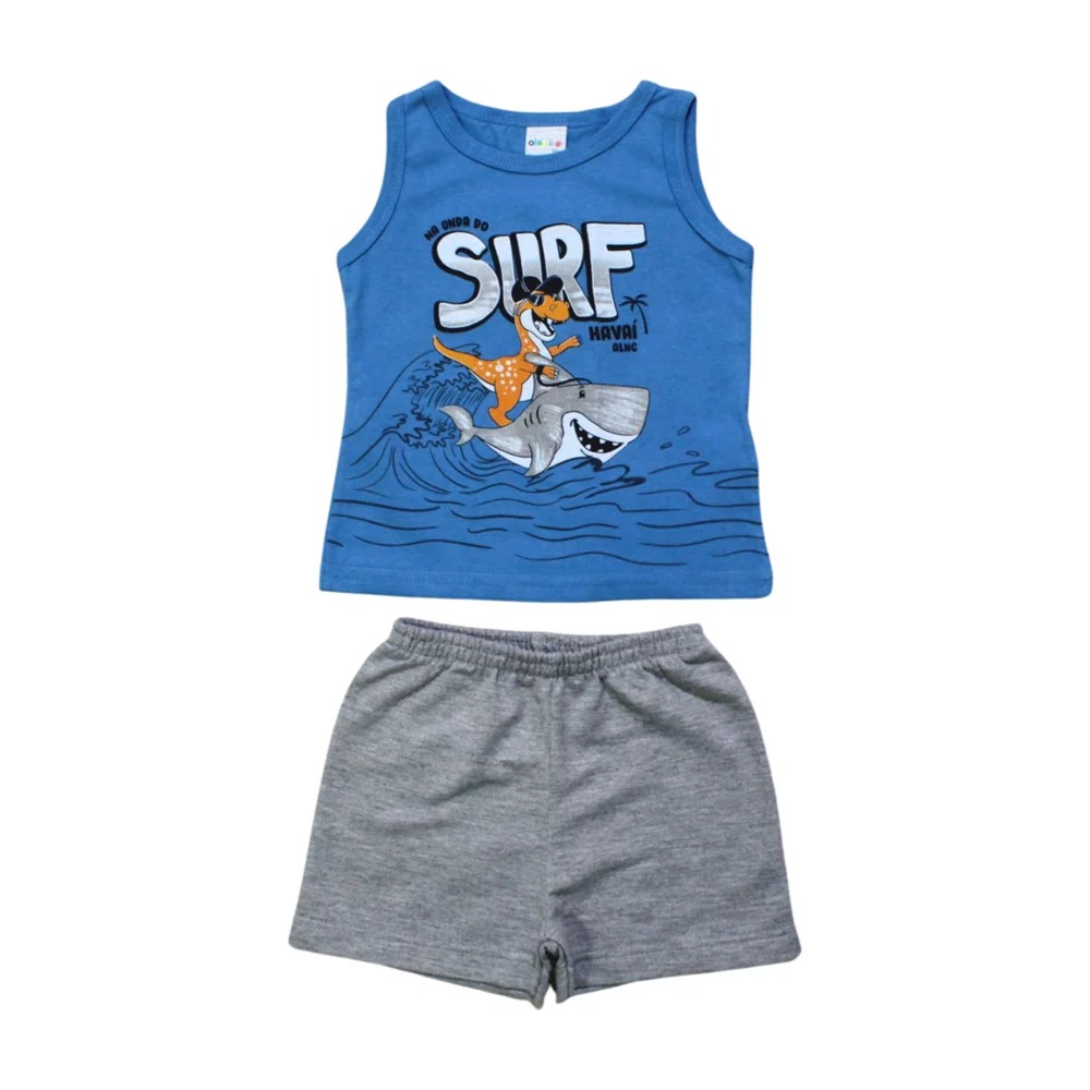 Conjunto Regata e Bermuda Moletinho Surf 60299 – Alenice - Image 2