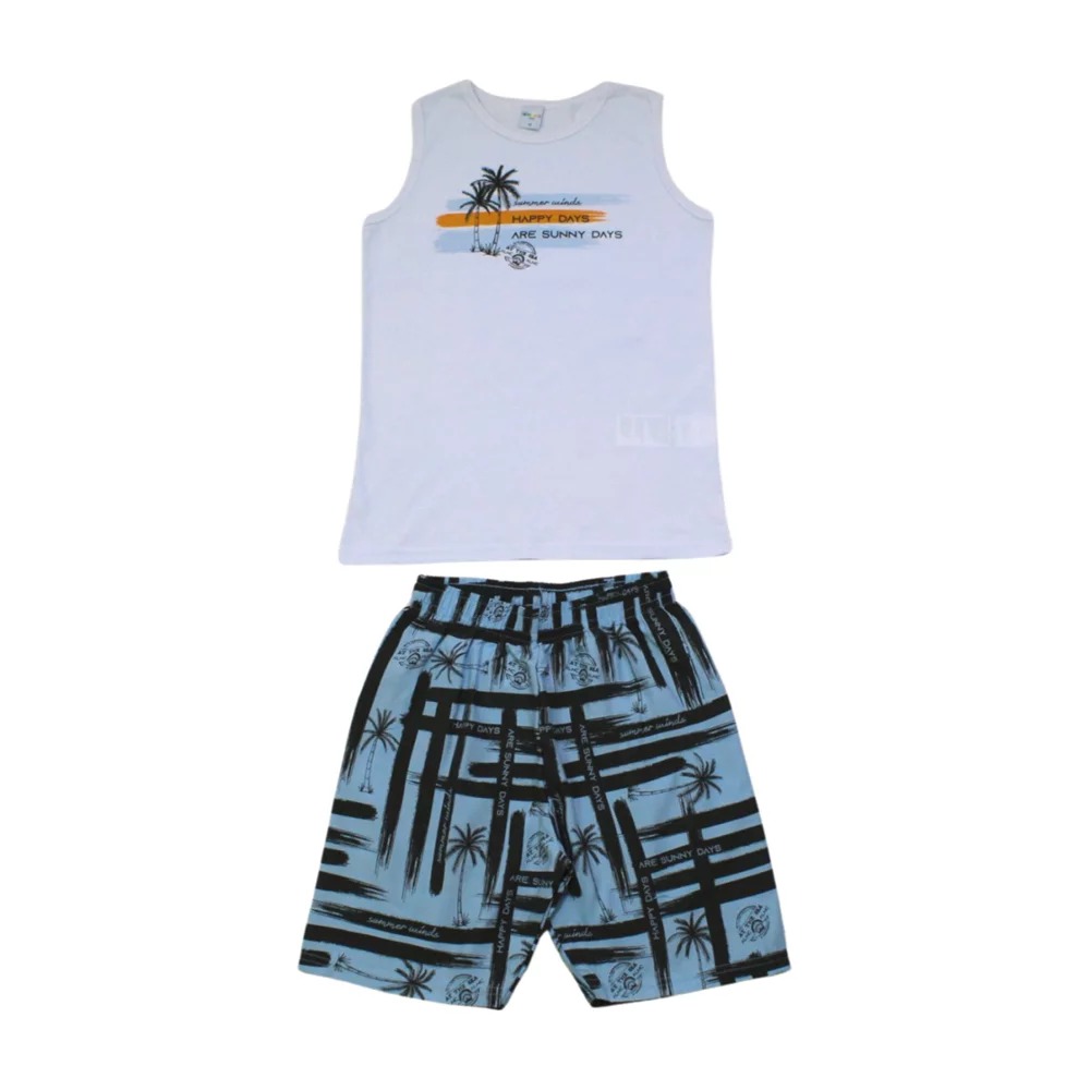 Conjunto Regata e Bermuda Tactel Happy 60316 – Alenice - Image 2