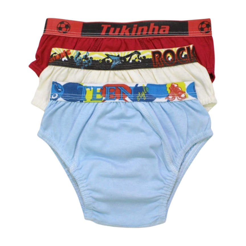 Kit Cueca Algodão Cores Sortidas 014 03Peças – Tukinha - Image 2