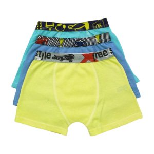 Kit Cueca Boxer Cores Sortidas 018 03Peças – Tukinha