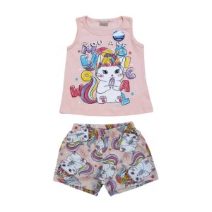 Pijama Curto Feminino Regata Meow 3284 – Fakini