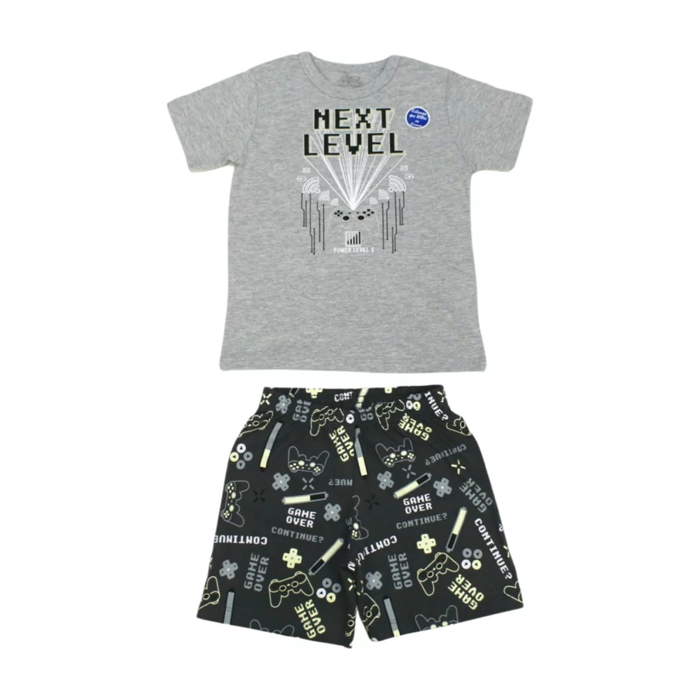 Pijama Curto Masculino Estampa Next Brilha no Escuro 9211 – Bicho Bagunça