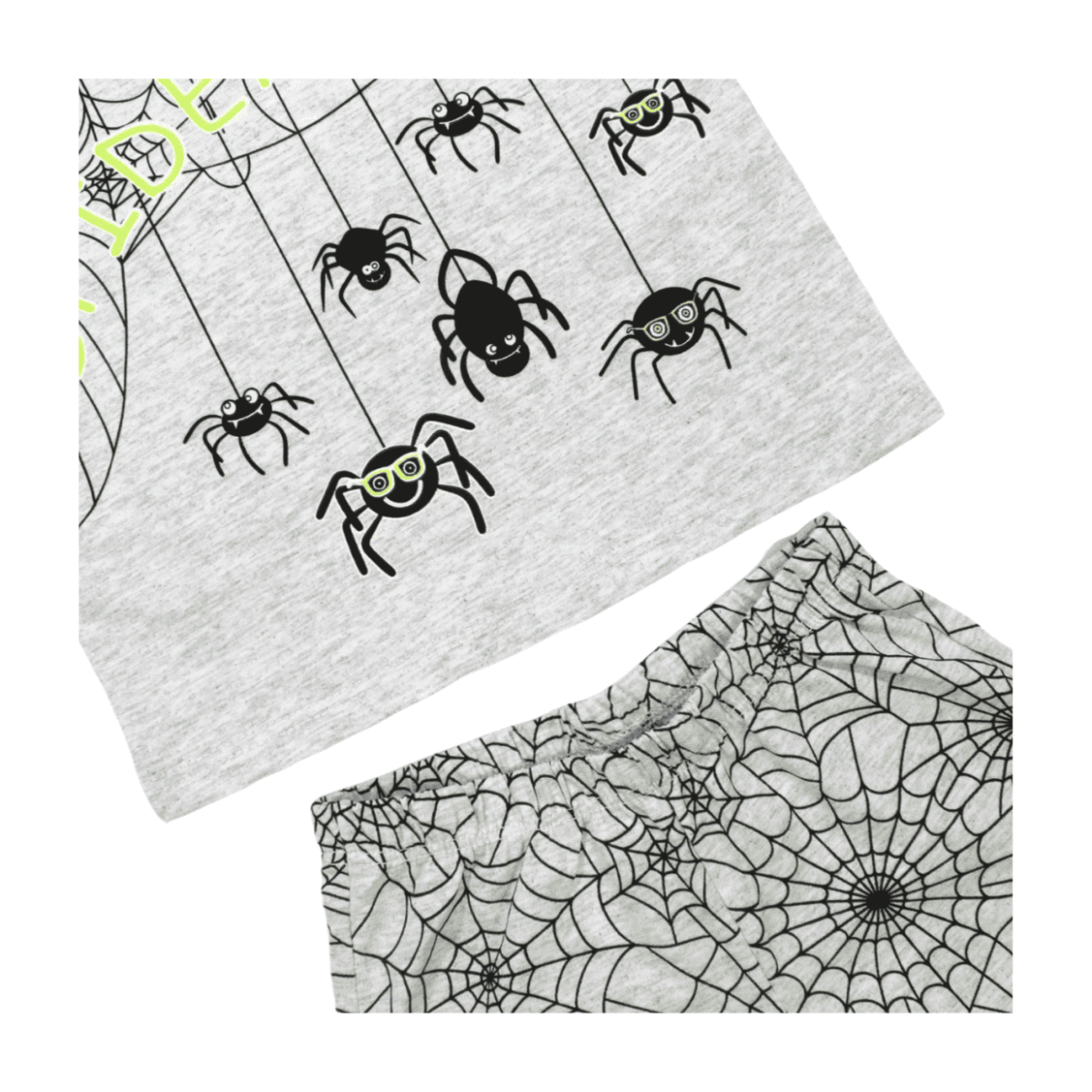 Pijama Curto Masculino Estampa Spider Brilha no Escuro 22295 – Rollu
