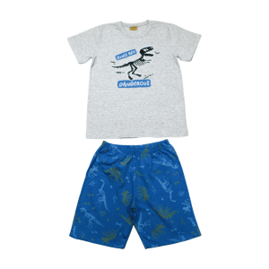 Pijama Malha Curto Masculino Estampa Dinossauros Brilha no Escuro 22293 – Rollu