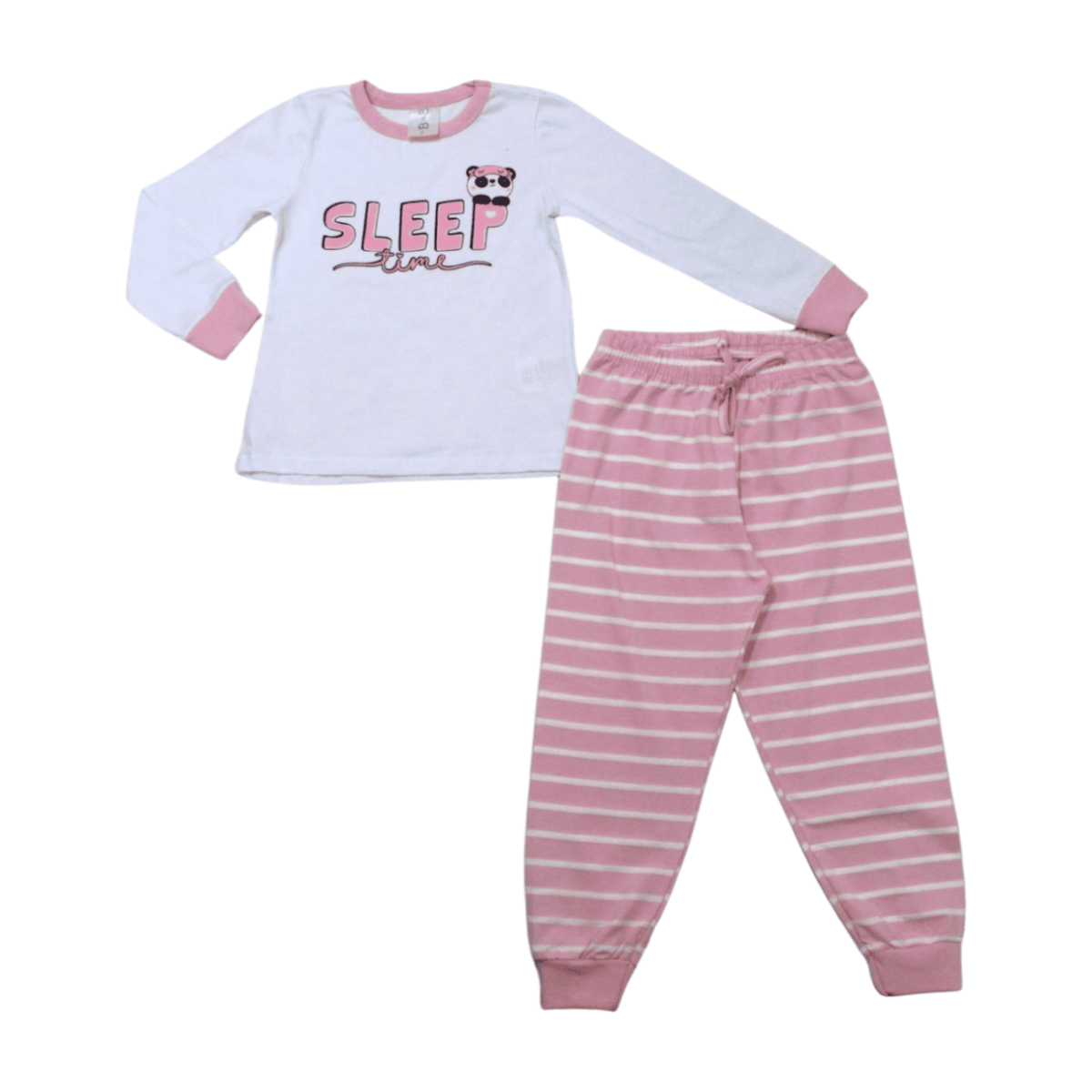 Pijama Malha Longo Feminino com Listras 6910 – BconB - Image 2