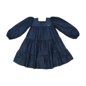 Vestido Manga Longa Jeans 3 fases 8121 – Mini Miss